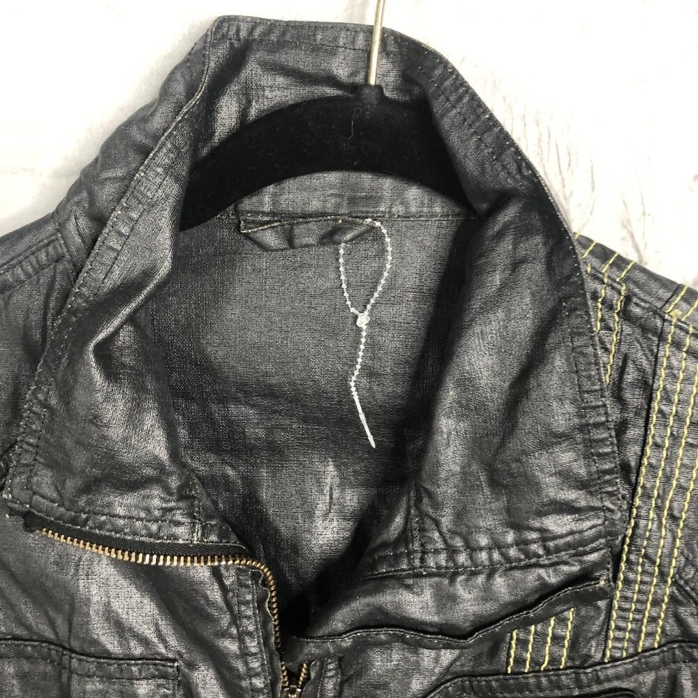 Barbour Jacket Womens 14 Black Waxed Utility Belt… - image 6